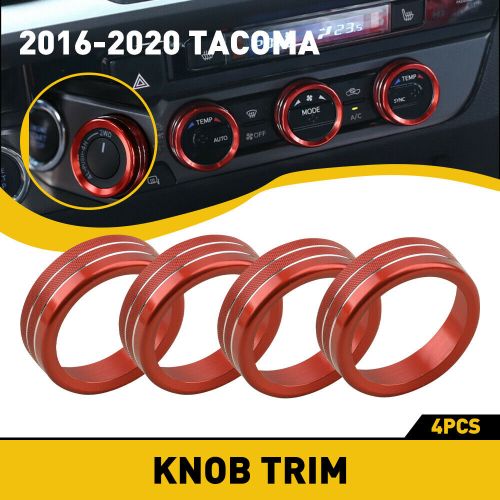 4pcs Red Aluminum AC Switch Control Knob For Rings Cover Toyota Tacoma 16 17-20, US $13.29, image 6