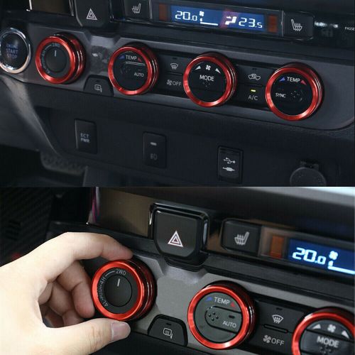 4pcs Red Aluminum AC Switch Control Knob For Rings Cover Toyota Tacoma 16 17-20, US $13.29, image 10
