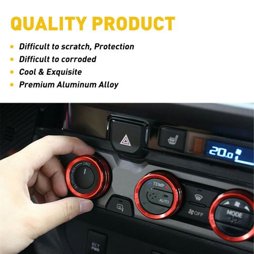 4pcs Red Aluminum AC Switch Control Knob For Rings Cover Toyota Tacoma 16 17-20, US $13.29, image 11