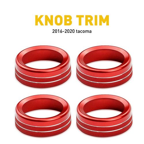 4pcs Red Aluminum AC Switch Control Knob For Rings Cover Toyota Tacoma 16 17-20, US $13.29, image 12