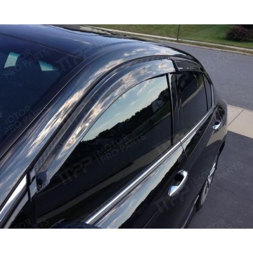 Fits 2013-17 Honda Accord Carbon Fiber Print Trim Window Visors Wind Deflectors, US $46.59, image 3