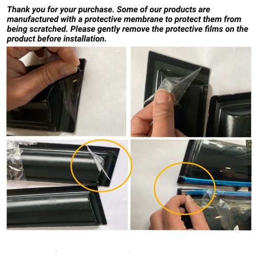 Fits 2013-17 Honda Accord Carbon Fiber Print Trim Window Visors Wind Deflectors, US $46.59, image 6