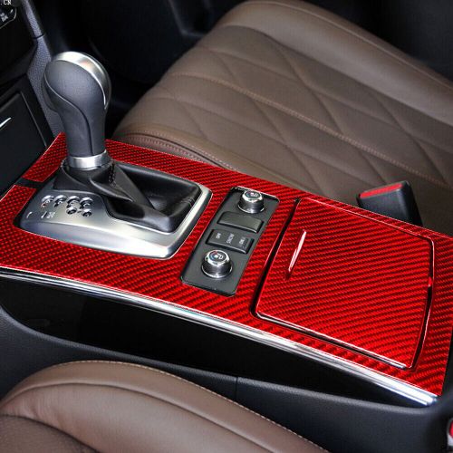 2pcs For INFINITI FX35 QX70 Red Carbon Fiber Gear Shift Cup Holder Sticker Trim, US $69.01, image 2