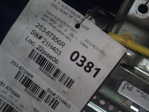 2013 2014 Honda Accord Passenger Right Side Dash Air Bag VIN CHECKED! OEM Nice, US $149.95, image 5