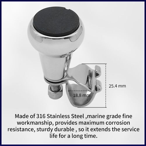 Marine Steering Wheel Assist Maneuvering Knob 5/8"-1" Stainless Steel Boat, US $25.44, image 5