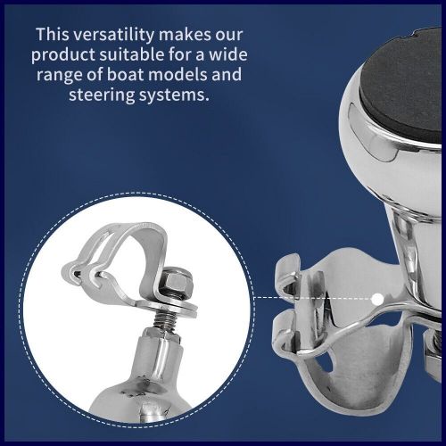 Marine Steering Wheel Assist Maneuvering Knob 5/8"-1" Stainless Steel Boat, US $25.44, image 6