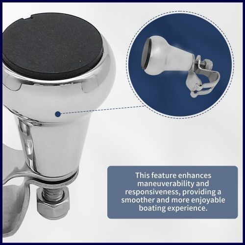 Marine Steering Wheel Assist Maneuvering Knob 5/8"-1" Stainless Steel Boat, US $25.44, image 7