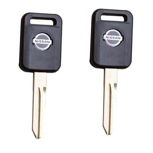 2pcs new uncut blade new key case fit for nissan pathfinder frontier sentra