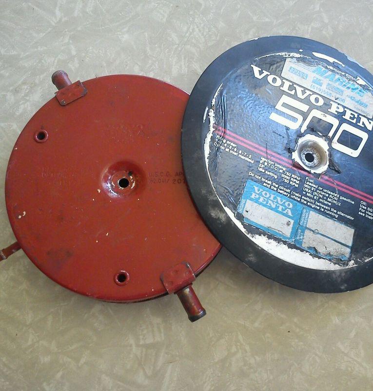 Volvo penta 500 spark flame arrestor air cleaner 855956 with cover 2 barrel carb