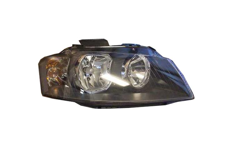 Passenger side replacement headlight halogen type 06-08 audi a3 - 8p0941004h
