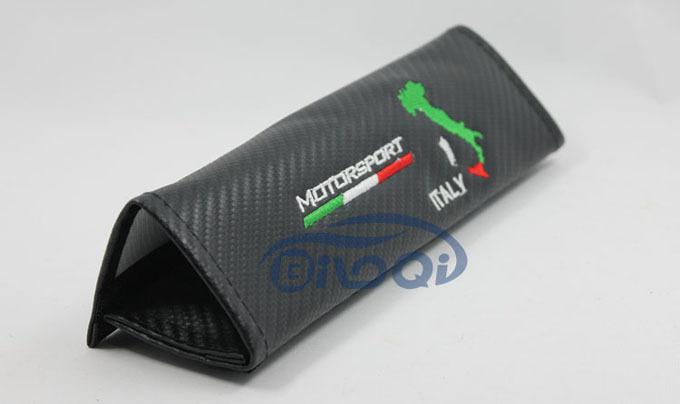 A Pair Sport carbon fiber Race MotorSport Italy Auto Seatbelt Cover Shoulder Pad, US $14.95, image 3