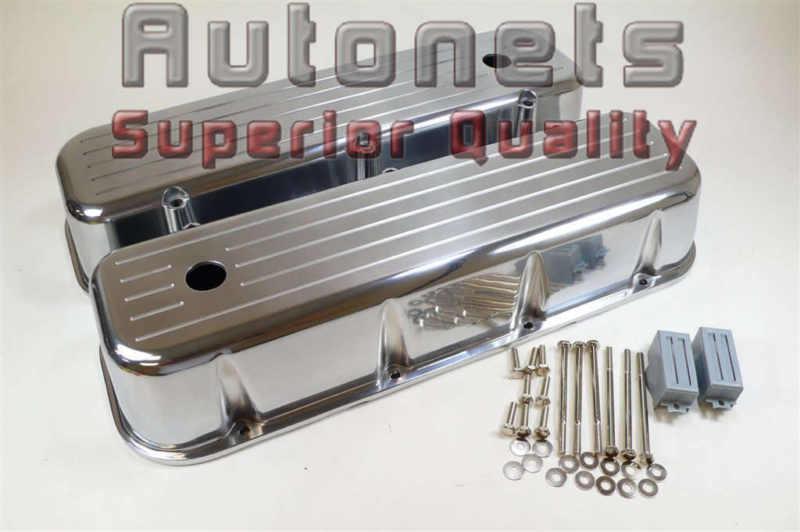 Tall ball milled polished aluminum chevy valve cover 396-502 hot rat rod