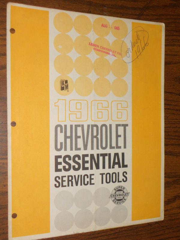 1966 chevrolet service tools booklet all chevys original tool list
