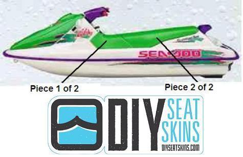 Gts gtx sea doo green seat skin cover 91 92 93 94 95 96 ~free manual available!~