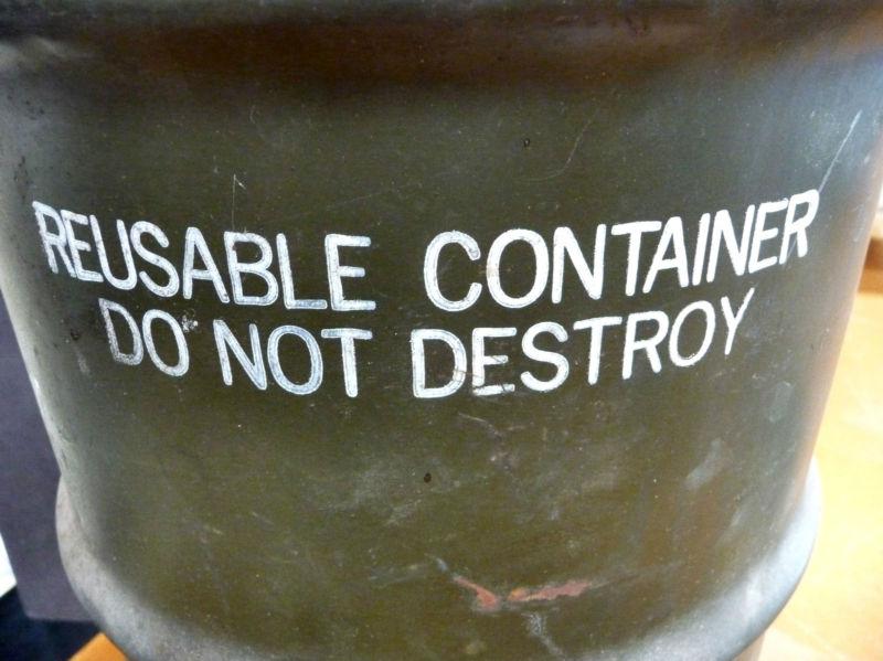 Steel Storage Drum w/Original Packing Material Vintage WWII Man Cave Collectable, US $45.00, image 10