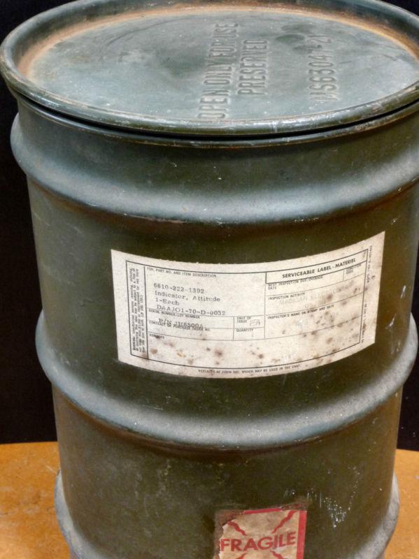 Steel Storage Drum w/Original Packing Material Vintage WWII Man Cave Collectable, US $45.00, image 11