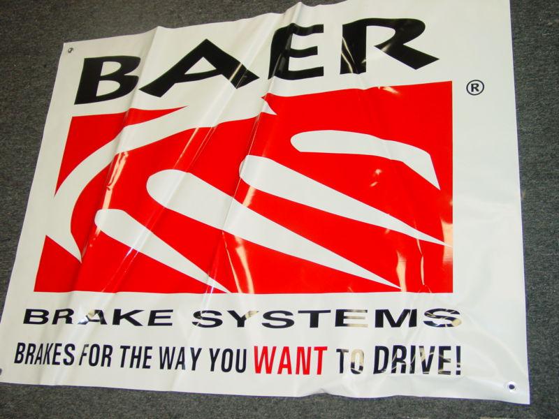 4' x 3' baer brake systems track banner garage man cave mustang porsche scca