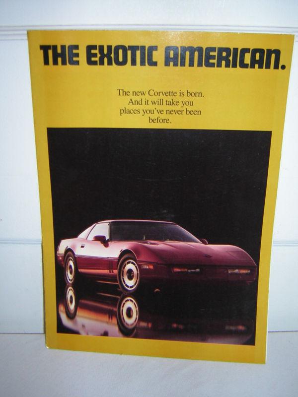 **1984 chev corvette sales brochure "the new corvette is born  - original**