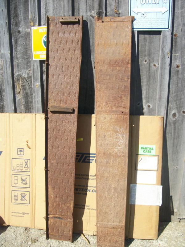 Sell PAIR ANTIQUE RUNNING BOARDS 1925 1926 1927 CHEVY TRUCK CAR CAN