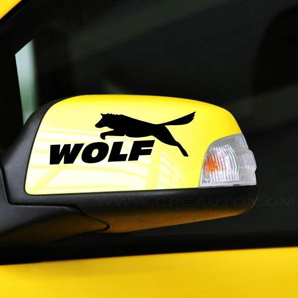 Car  vinyl decal sticker car wing mirror stickers wolf for ford focus 2pcs #193