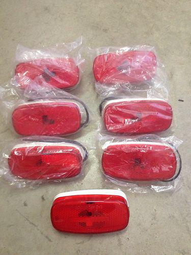 Lot of 7 red trailer lights rv camper 4x6"