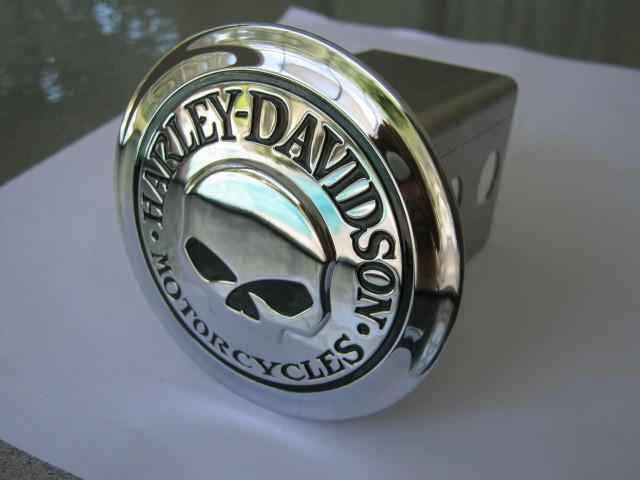  harley davidson, metal, willy skull, emblem, receiver cover