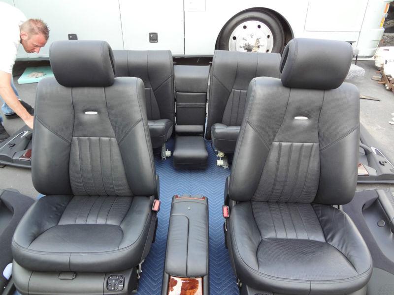 2005 MERCEDES S65 AMG SET SEATS REAR FRONT LEATHER BLACK & DOOR PANELS OEM, US $2,500.00, image 2