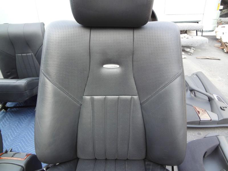 2005 MERCEDES S65 AMG SET SEATS REAR FRONT LEATHER BLACK & DOOR PANELS OEM, US $2,500.00, image 4