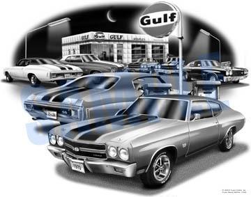 Chevelle ss 1970 muscle car auto art print   ** free usa shipping **