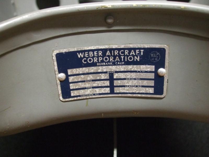 Vintage Military Aircraft Pilot Seat (Weber Aircraft Corp.) Hot Rod / SCTA, US $400.00, image 4