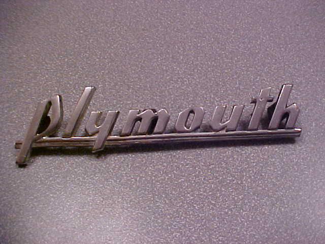 1940 plmouth script hood hot rod auto car ornament emblem