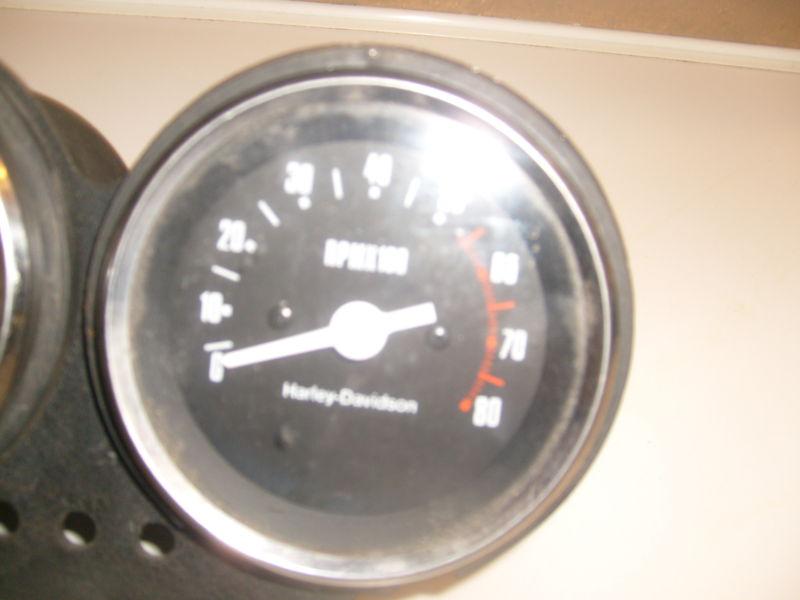 Sell 84 Harley speedometer + tachometer + mount cups FXR SPEEDOMETER DOES NOT WORK in