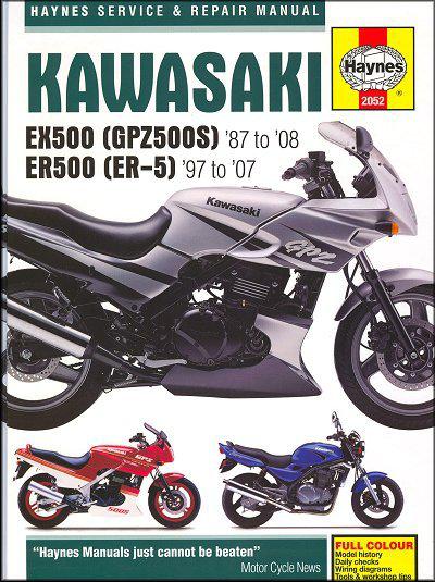 1987-2008 kawasaki ninja ex500 ex 500 repair manual