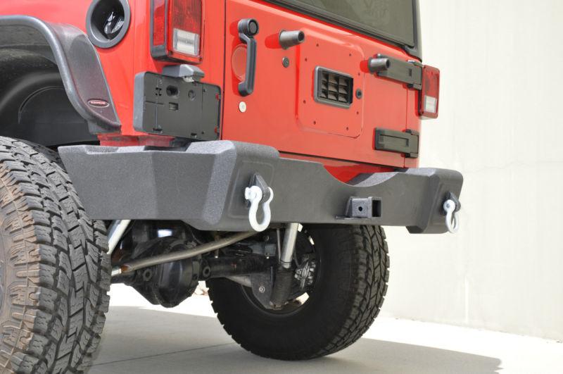 Ko off road jeep jk wrangler rear bumper black tow hitch rock crawler 05 