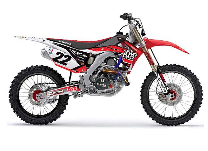 2013 two two full graphics trim kit - black plates - honda crf 250 r - 2004-2005