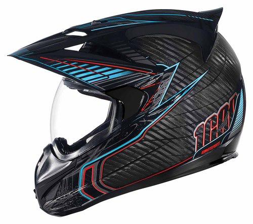 New icon variant carbon cyclic adult helmet, black/blue/pink, xs