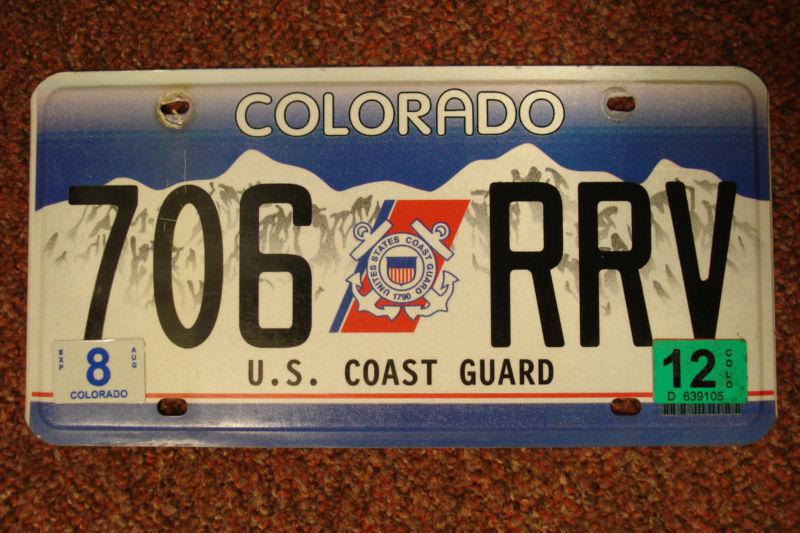 Coast guard license plate