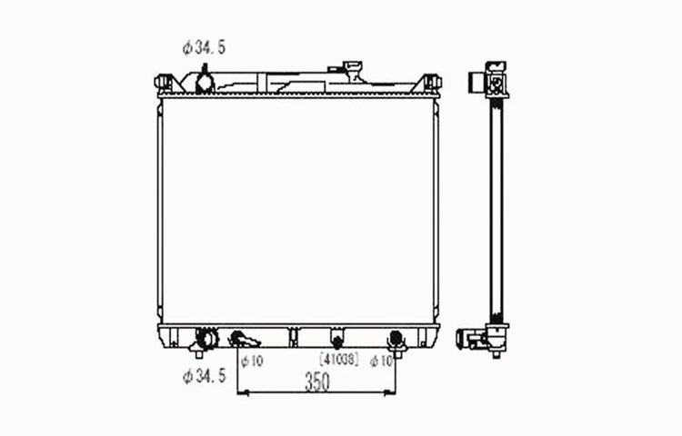 Replacement radiator 01-06 suzuki xl7 automatic transmission 2.7l v6 1770052d00