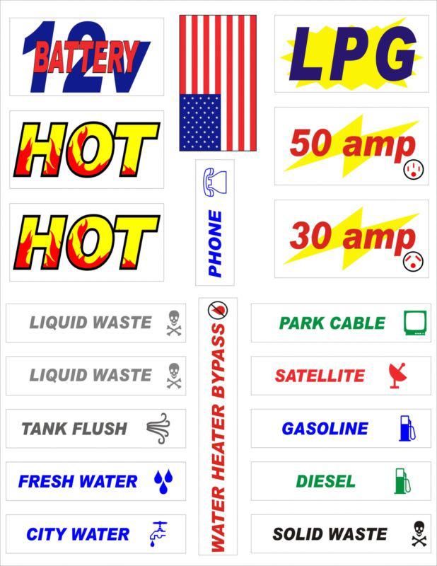 Rv decal sticker label motorhome trailer fifth wheel