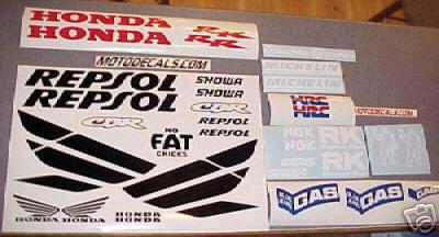 Repsol cbr 600 1000 decal sticker kit cbr600rr 1000rr