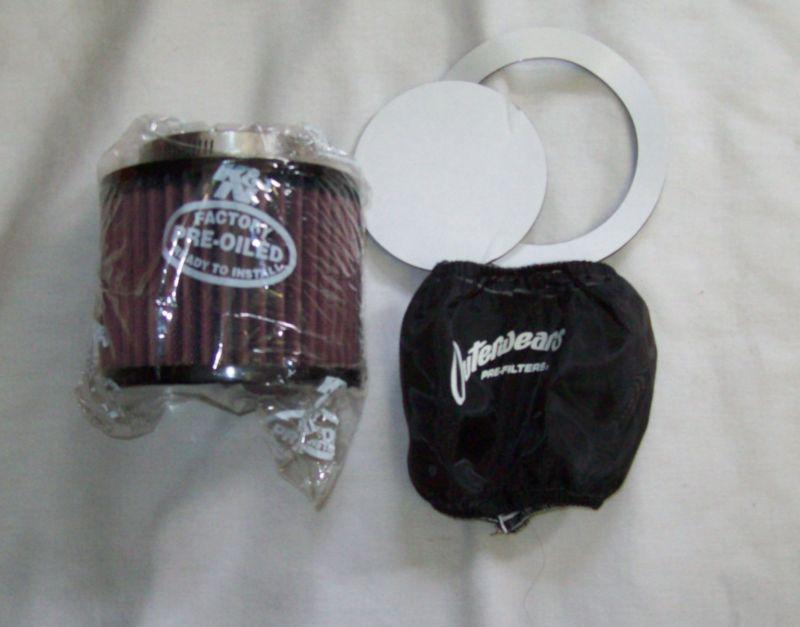 K&n air filter and outerwears pre-filter set fits kawasaki 300 bayou 4x4 atv