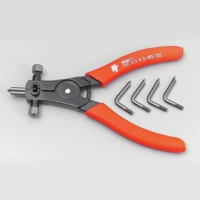 Snap ring pliers external adjustable tip angle includes 1mm 1.50mm 2mm tip sizes