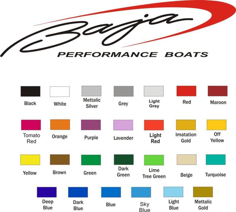 Baja performance  boats decals 3" x 12", baja boat, baja  boat, bass