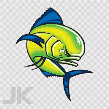 Decals sticker fish salt water dorado dolphin r 0500 x6z7z
