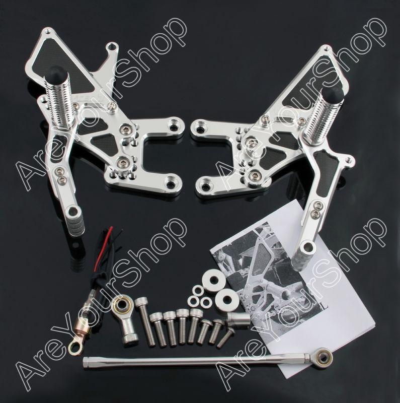 Rearset rear set footpegs adjustable with carbon fiber kawasaki zx10r 06-07 s