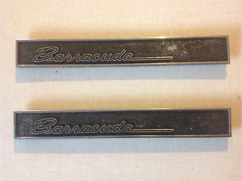 1964 1965 1966 barracuda formula s door panel nameplate emblems