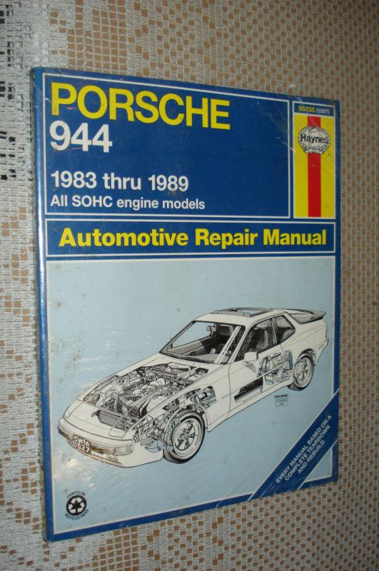 1983-1989 porsche 944 shop manual haynes service repair book 88 87 86 85 84 sohc