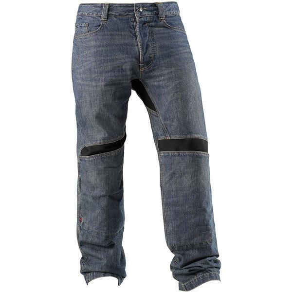 Blue/black w34 icon victory denim riding pant