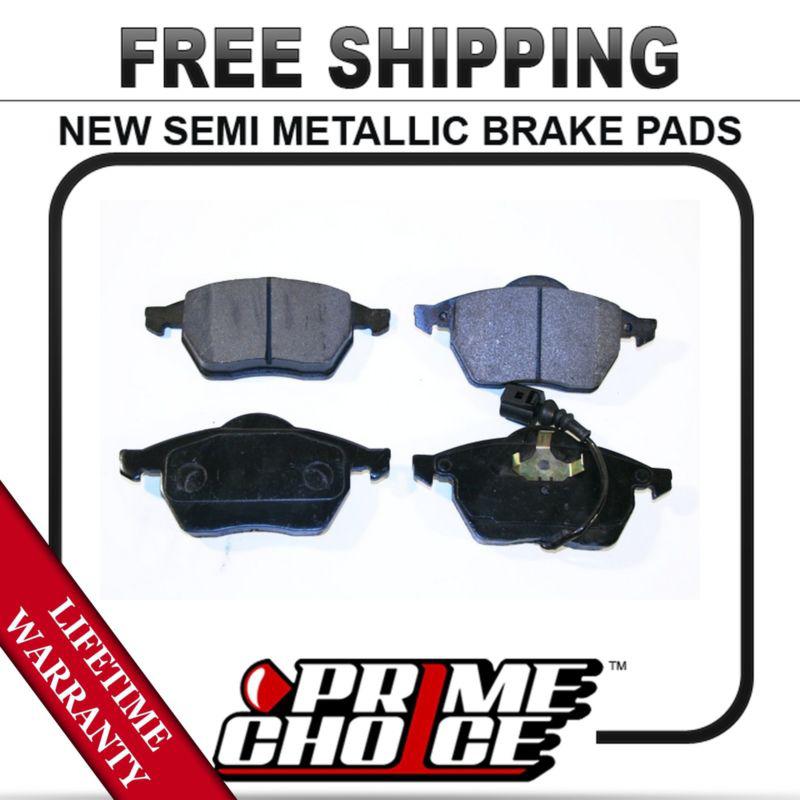 Front semi metallic disc brake pad kit full set with lifetime warranty