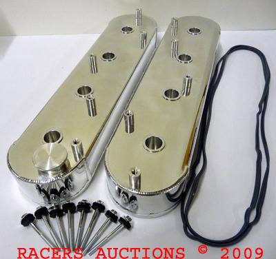Chevy ls1 ls2 ls6 fabricated aluminum valve covers tall polished w/ coil mounts
